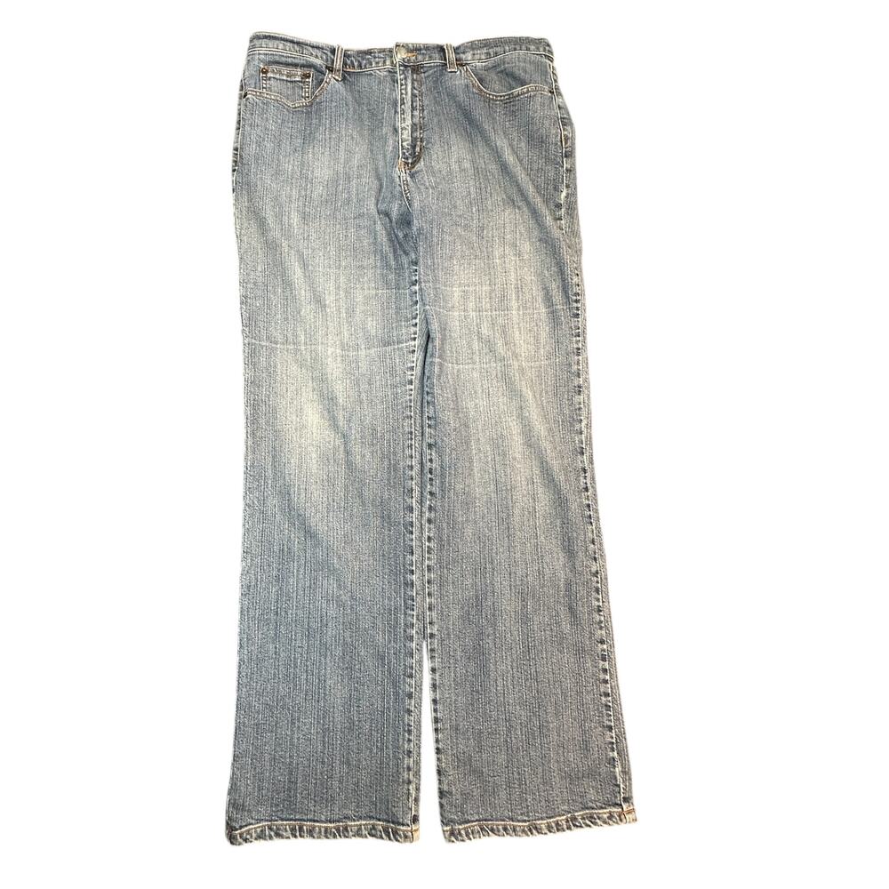 Vintage Venezia Jeans Womens 18 Tall Light Blue Denim Bootcut Classic Minimal